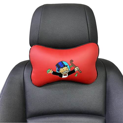 Подушки под шею Подушка под шею красная с вышивкой Монополия