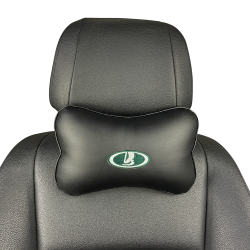 Подушка под шею черная с вышивкой 