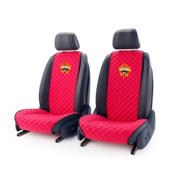 Комплект передних малиновых накидок с вышивкой 