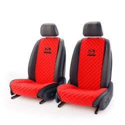 Комплект передних красных накидок с вышивкой 